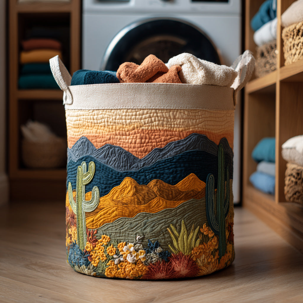 Floral Cactus Quilted Laundry Basket Good Laundry Baskets Best Gifts For Mom Birthday