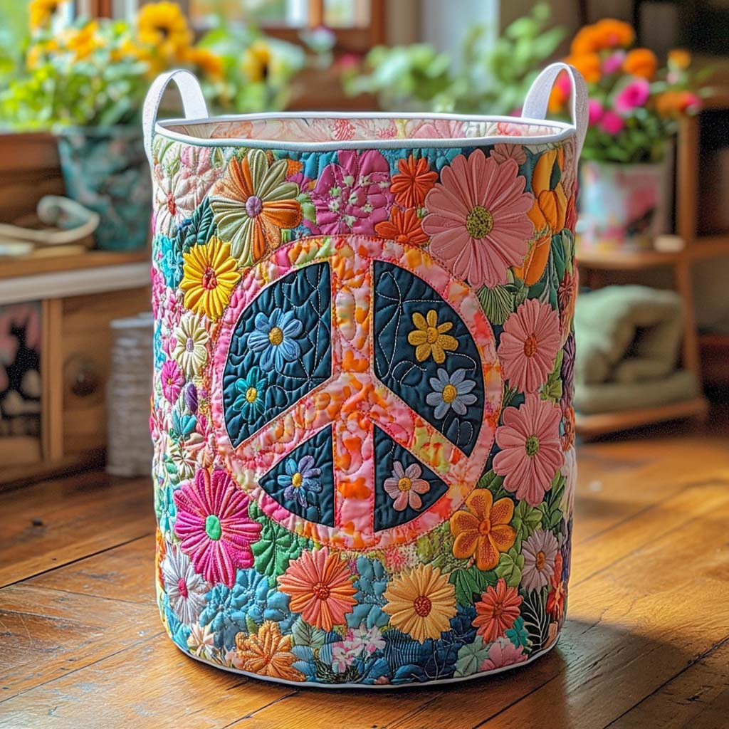 Floral Freedom Quilted Laundry Basket Best Dirty Clothes Hamper Mother Gifts From Son