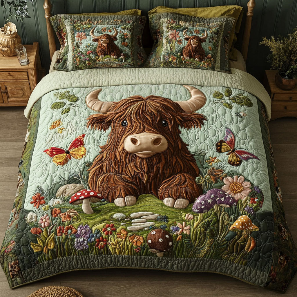 Floral Paradise Quilted Bedding Set Bed Decorations Happy Fathers Day Farmer