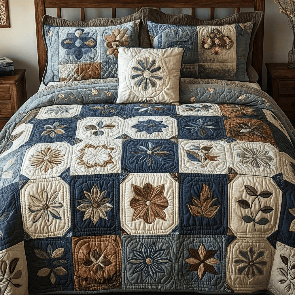 Floral Patchwork Quilted Bedding Set Duvet Cover Best Christmas Gift Ideas For 2025