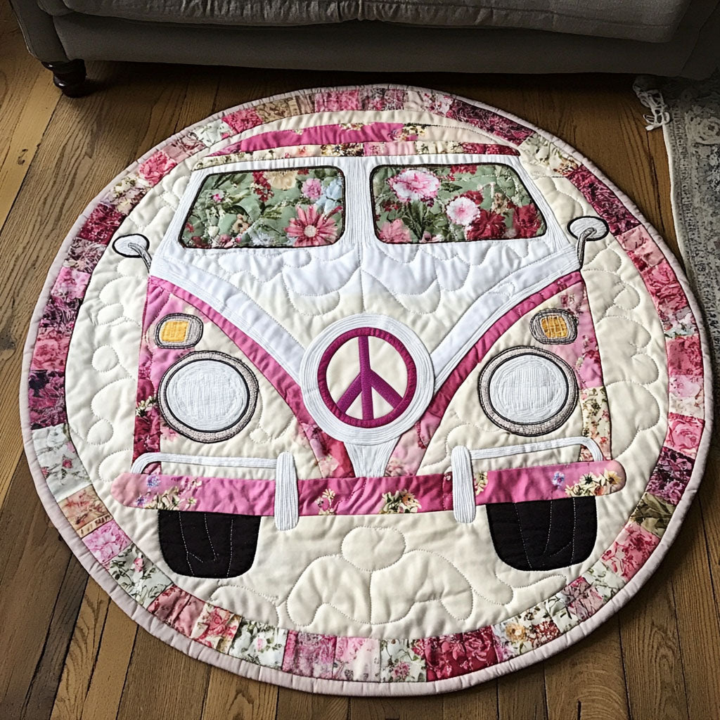 Floral Pink Journey Quilted Round Mat Family Room Ideas Best Mother's Day Gifts For Wife