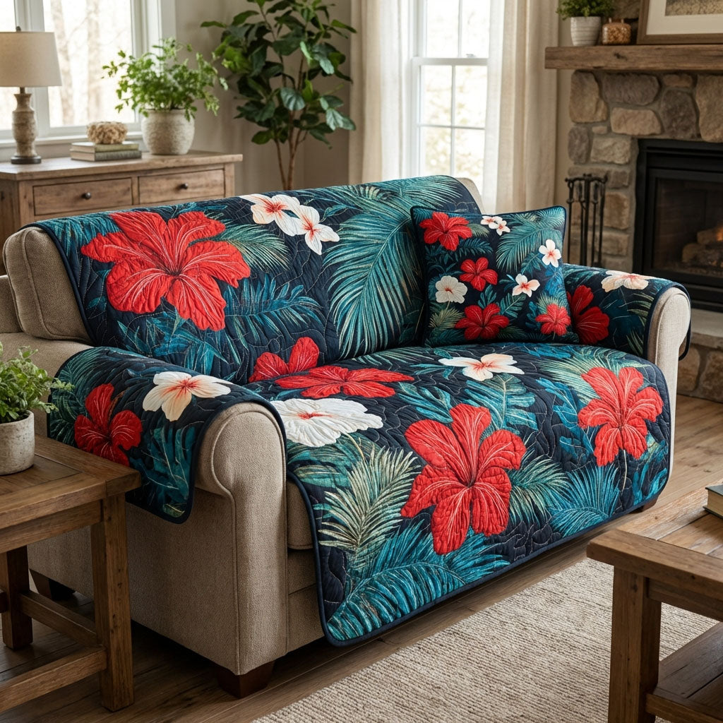 Floral Splash Quilted Sofa Cover Sofa Furniture Slip Covers Thoughtful Mother's Day Gifts