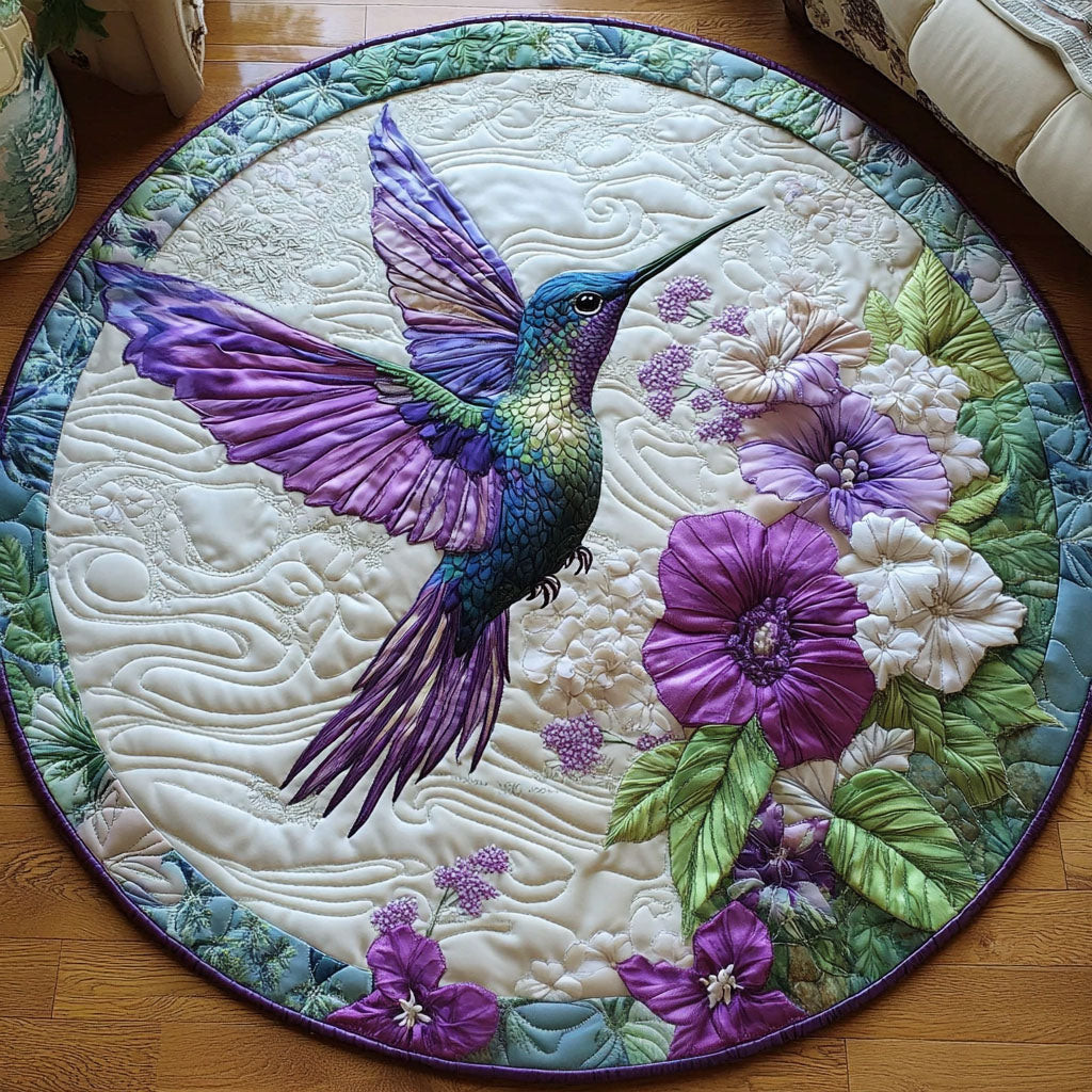 Floral Wings Quilted Round Mat Living Room Decoration Mother In Law Mothers Day Gifts