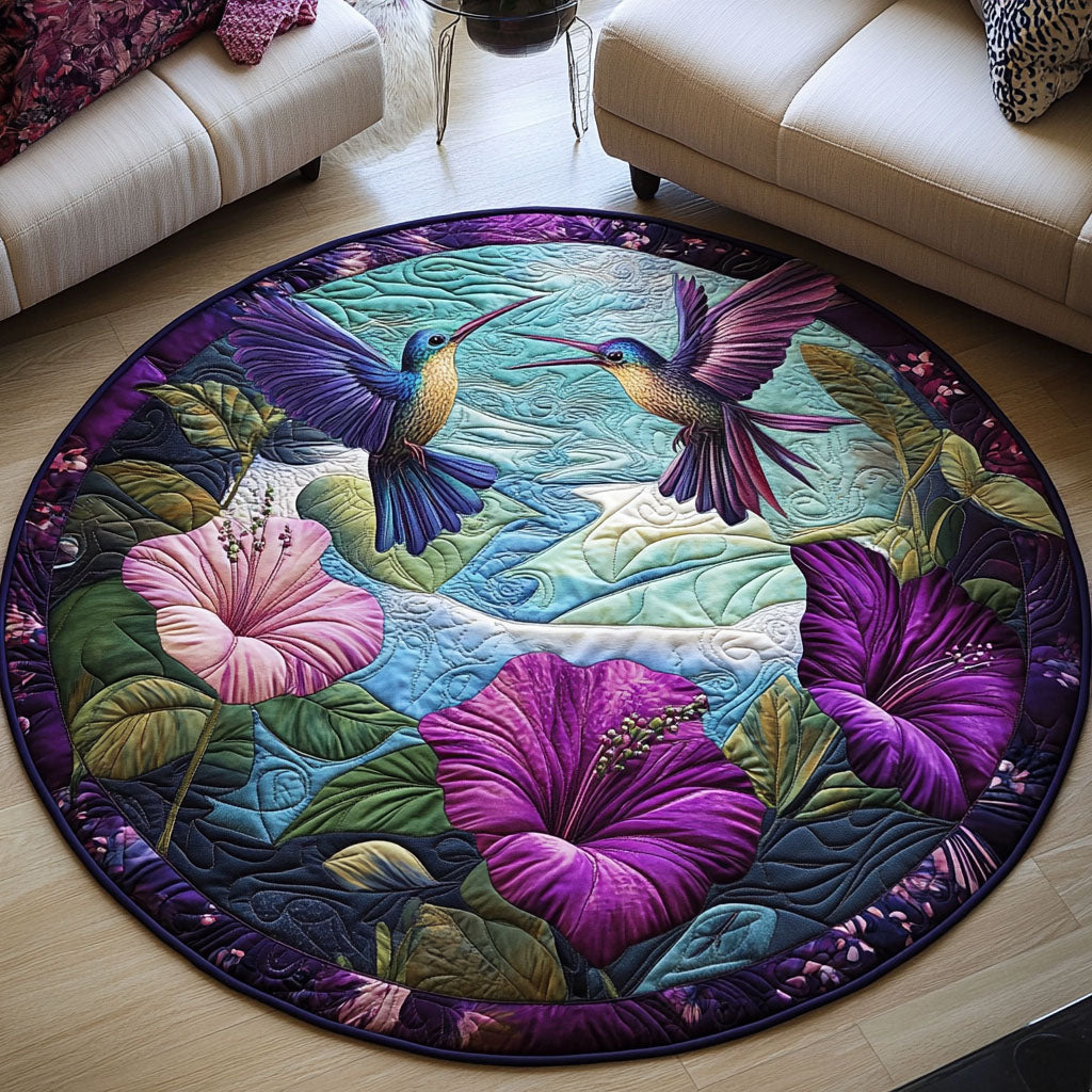 Flower Flight Quilted Round Mat Home Decor Items Cute Gifts For Mom