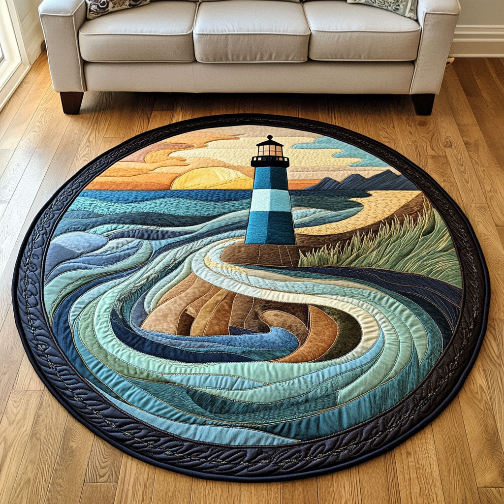 Flowing Tides Quilted Round Mat Best Round Area Rugs Thoughtful Gifts For Mom