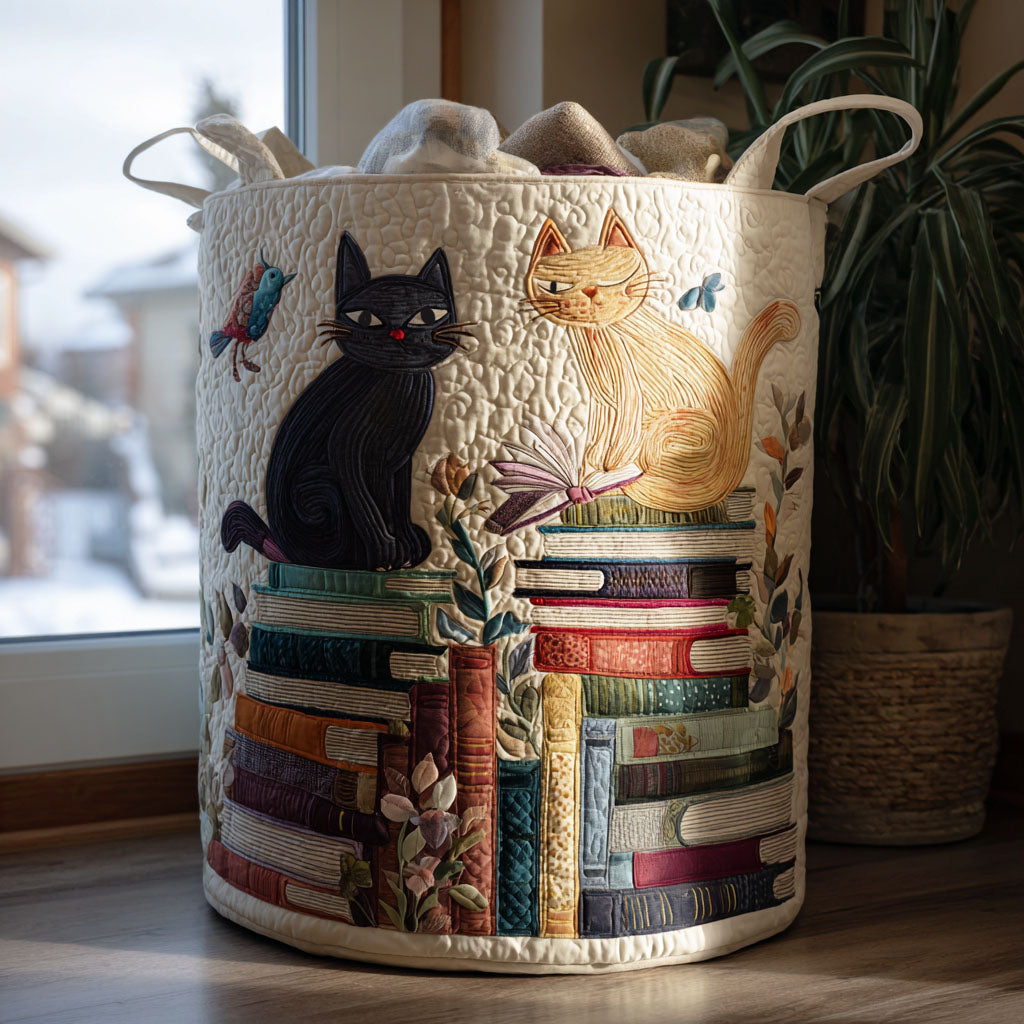 Flutter Friends Quilted Laundry Basket Foldable Clothes Hamper New Home Gift Idea