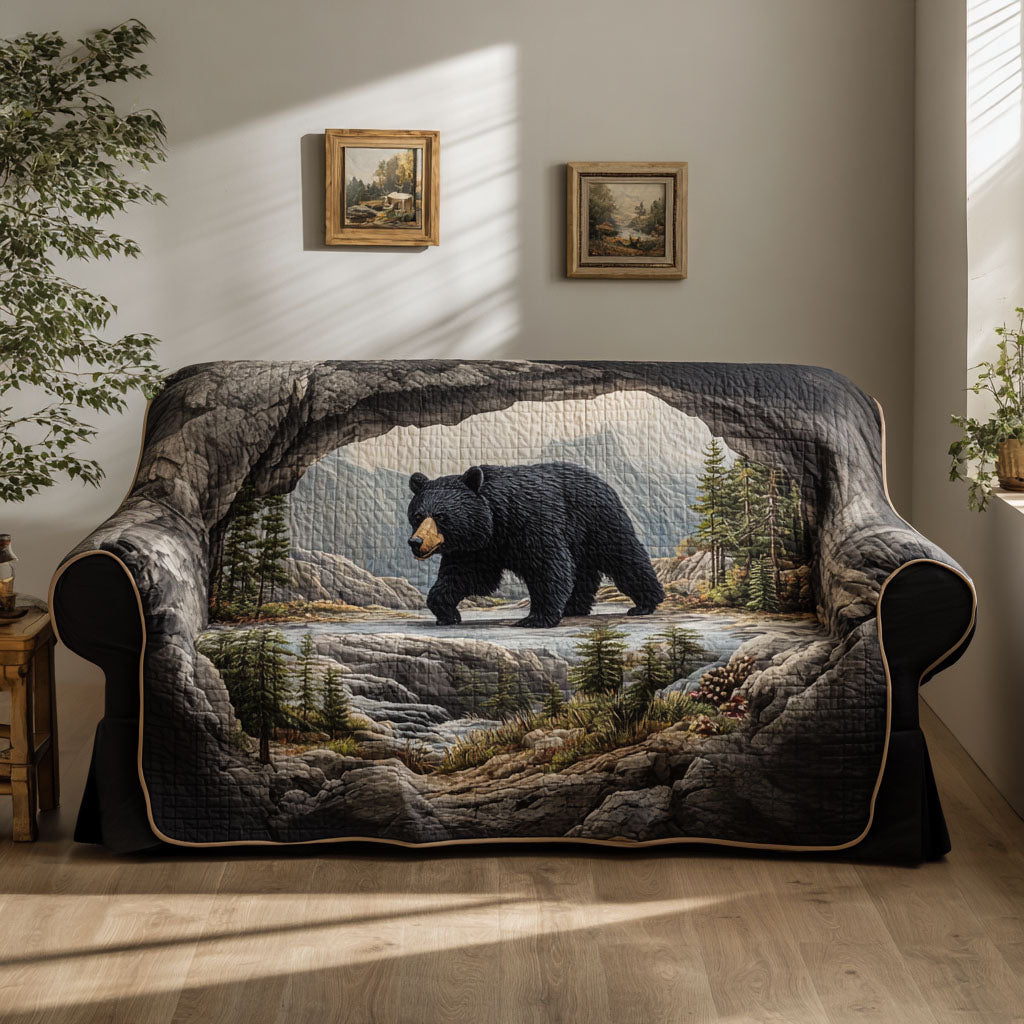 Forest Bear Quilted Sofa Cover Couch Seat Covers Best Bear Gift Ideas