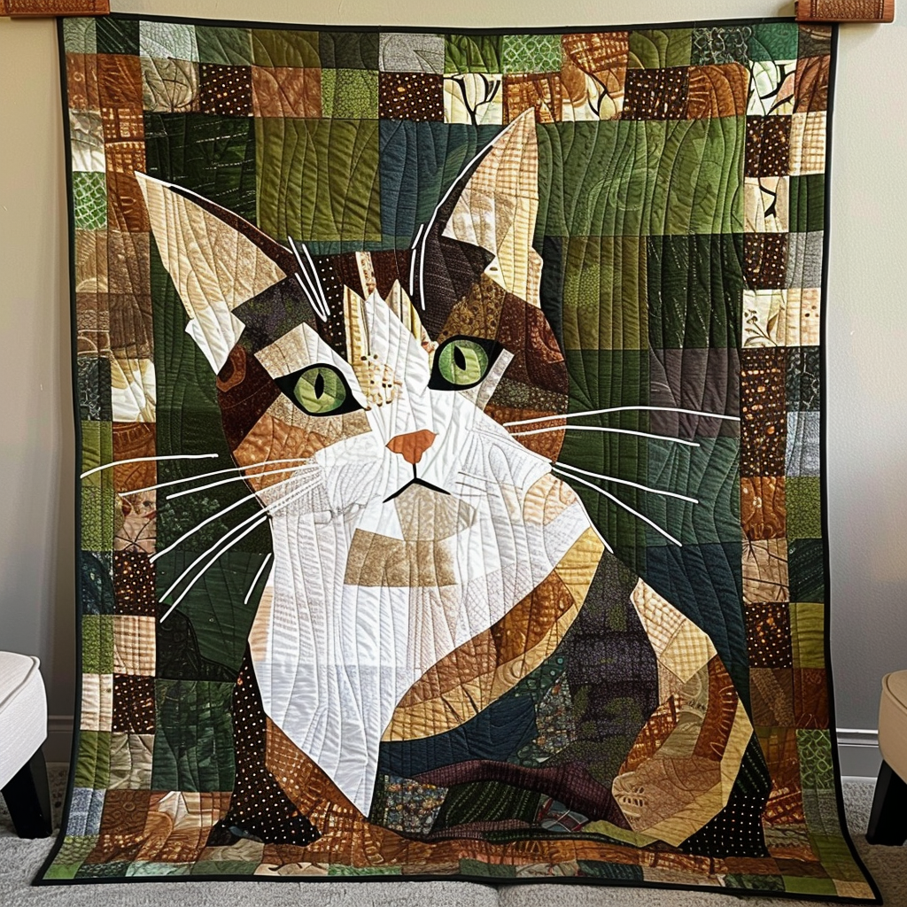 Forest Cat Quilted Blanket Comforter Sets Queen Good Cat Presents