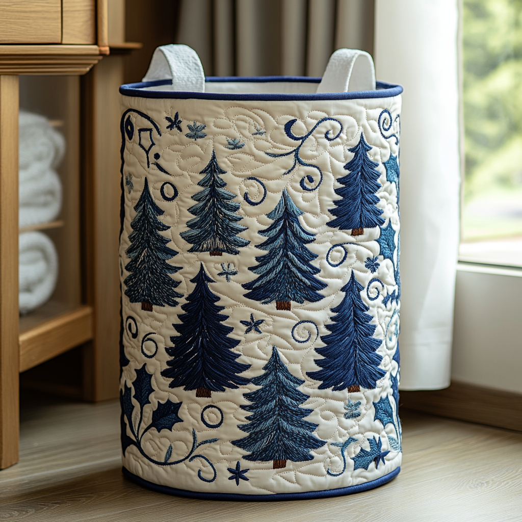 Forest Charm Quilted Laundry Basket Laundry Room Decor Ideas Christmas Present For Daughter In Law