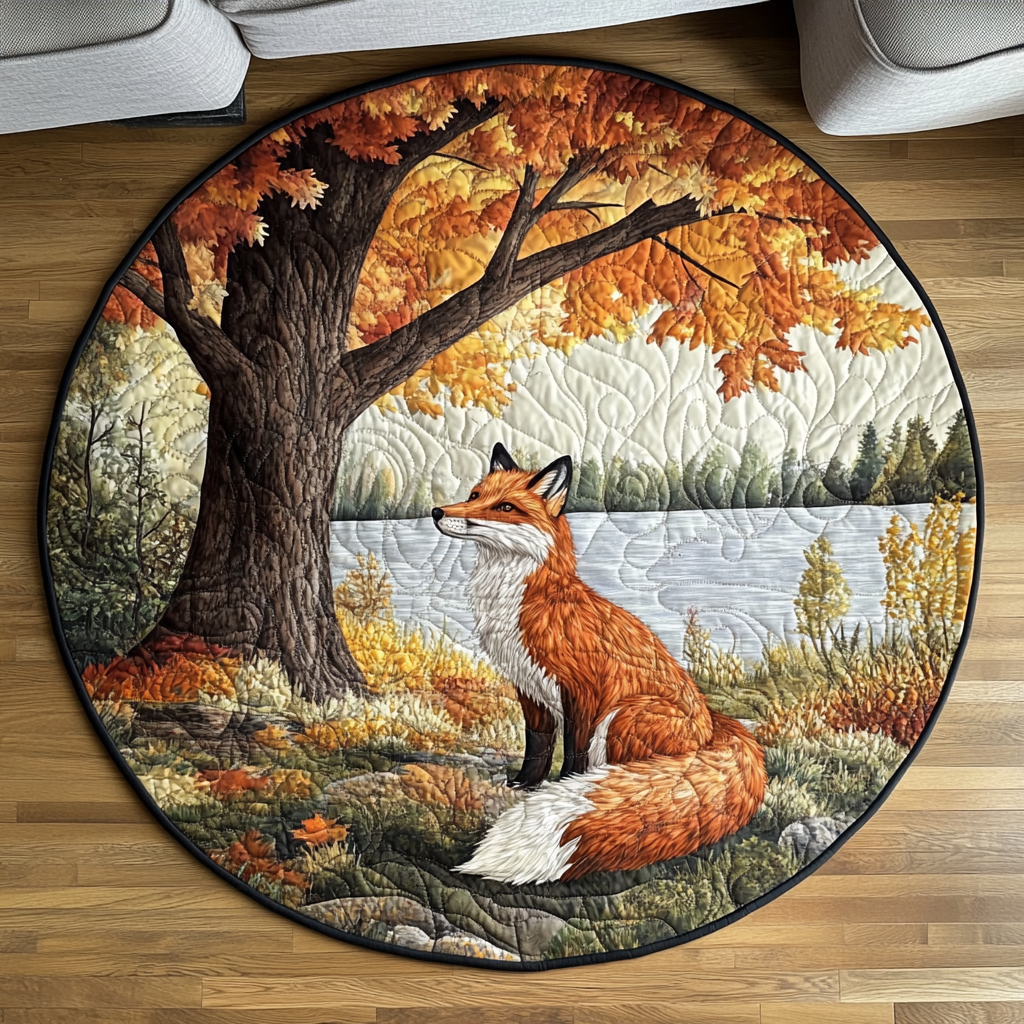 Forest Charm Quilted Round Mat Round Floor Rugs Great Mother's Day Gift Ideas