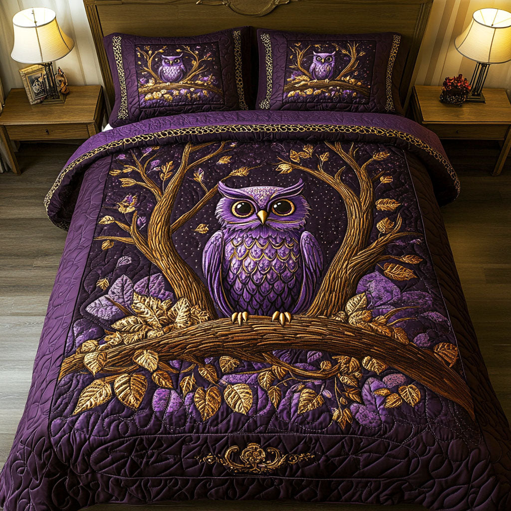 Forest Guardian Quilted Bedding Set Bed Decorations Owl Present Ideas
