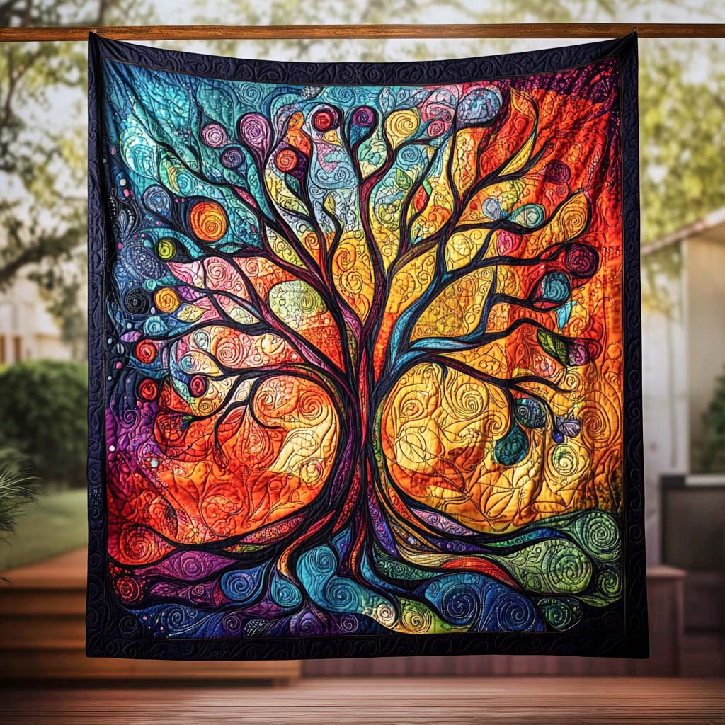 Forest Harmony Quilted Blanket Good Sheet Sets Tree Of Life Gifts For Men