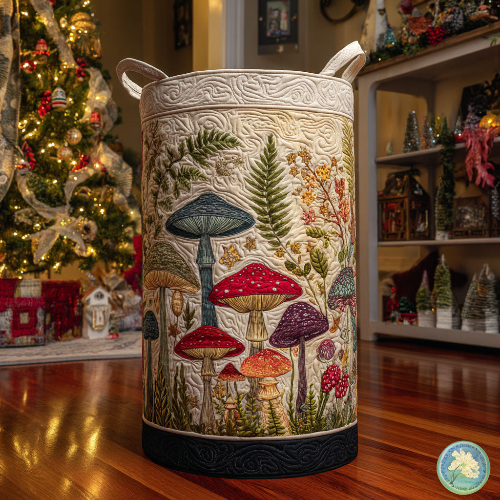 Forest Haven Quilted Laundry Basket Home Decor House Warming Presents