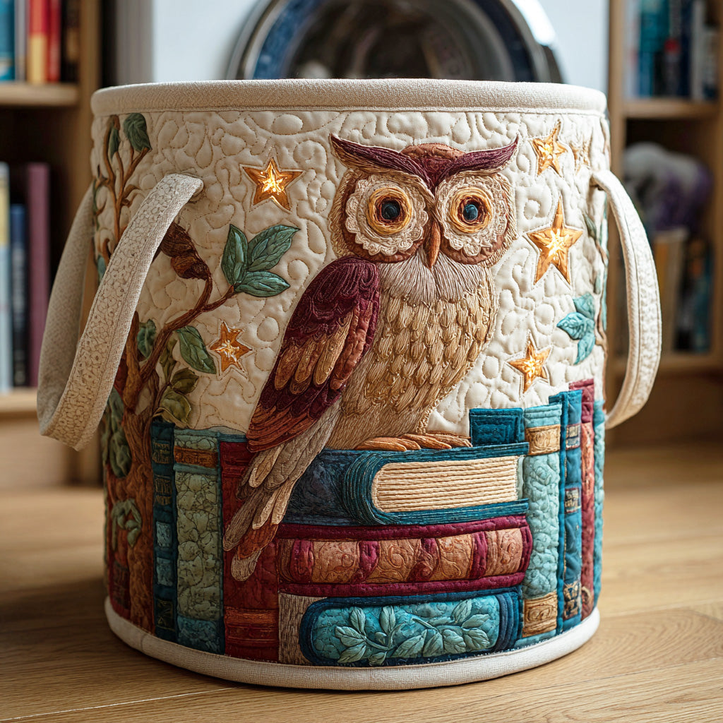 Forest Library Glow Quilted Laundry Basket Unique Laundry Hamper Ideas Book Presents For Him
