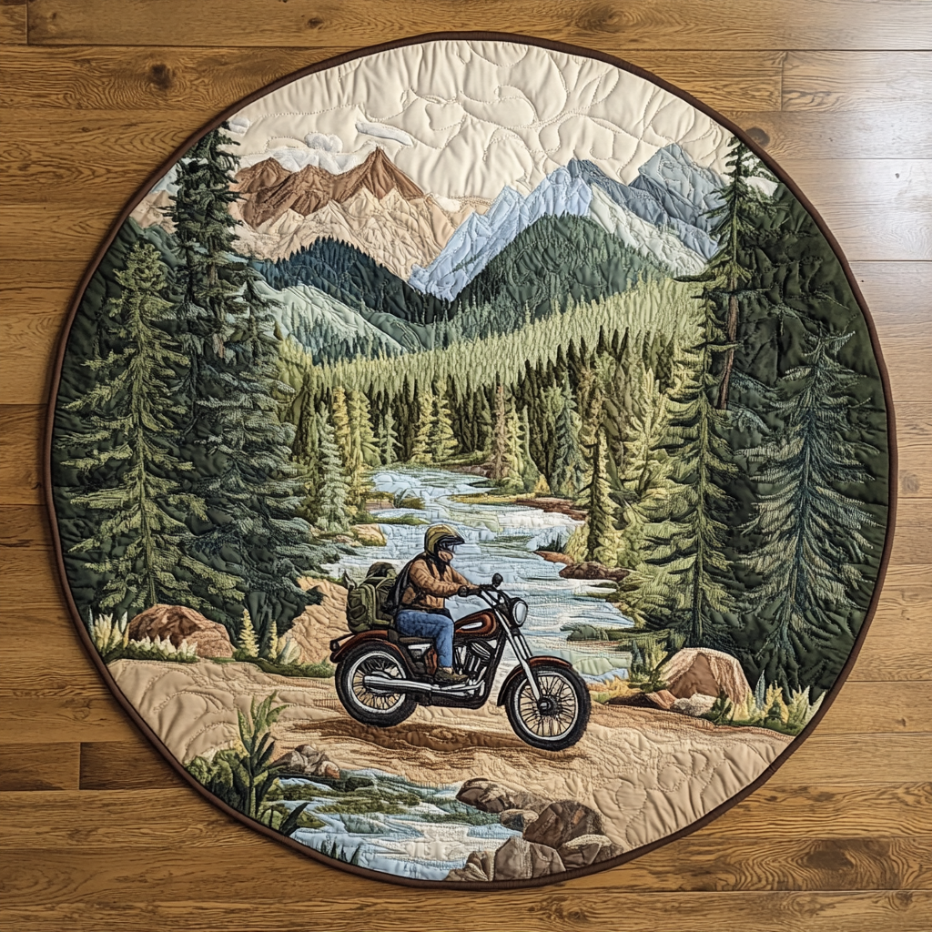 Forest Path Quilted Round Mat Living Decor Ideas Mother's Day Ideas For Wife