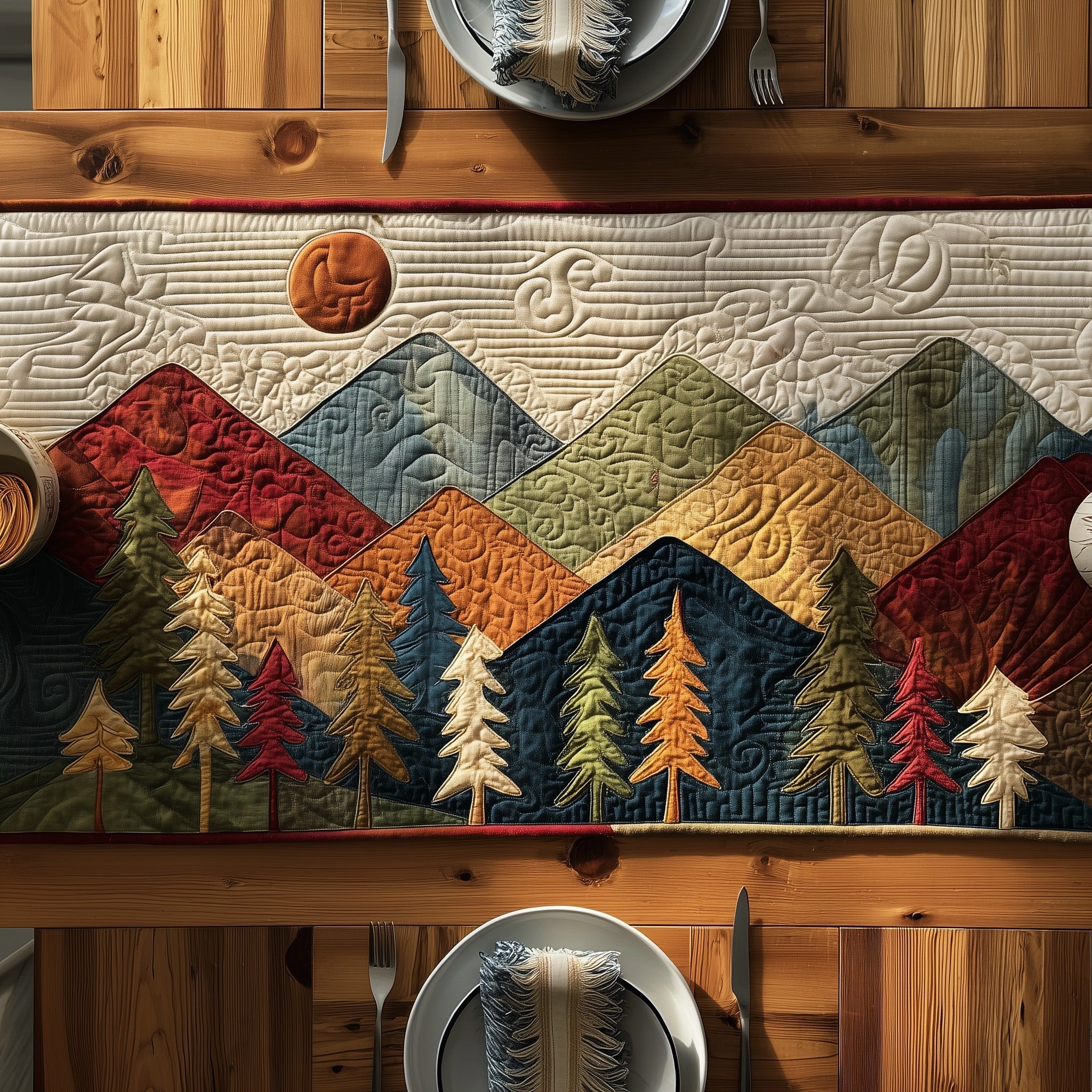 Forest Quilted Table Runner Dining Room Table Runners Great Mothers Day Ideas