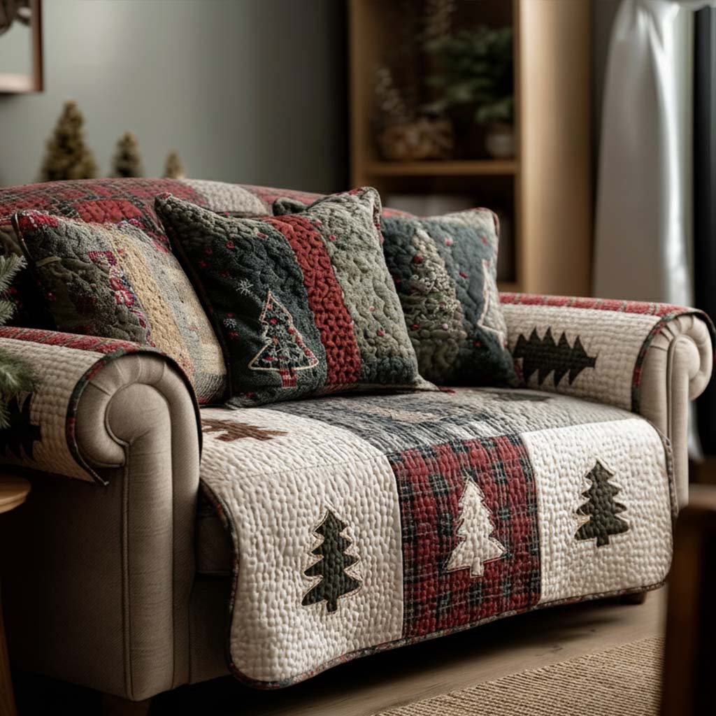 Forest Sparkle Quilted Sofa Cover Best Sofa Covers Xmas Gifts For Sister In Law
