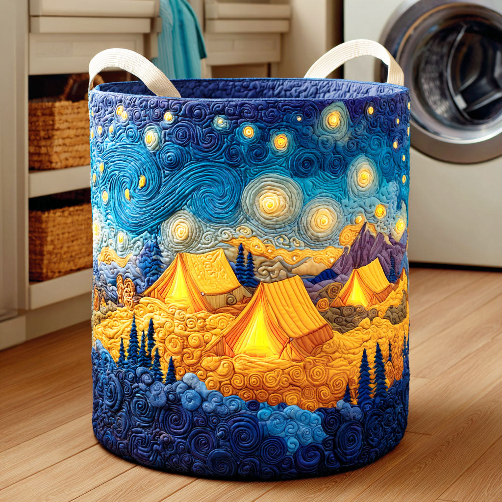 Forest Tent Quilted Laundry Basket Laundry Decor Ideas Special Camping Gifts