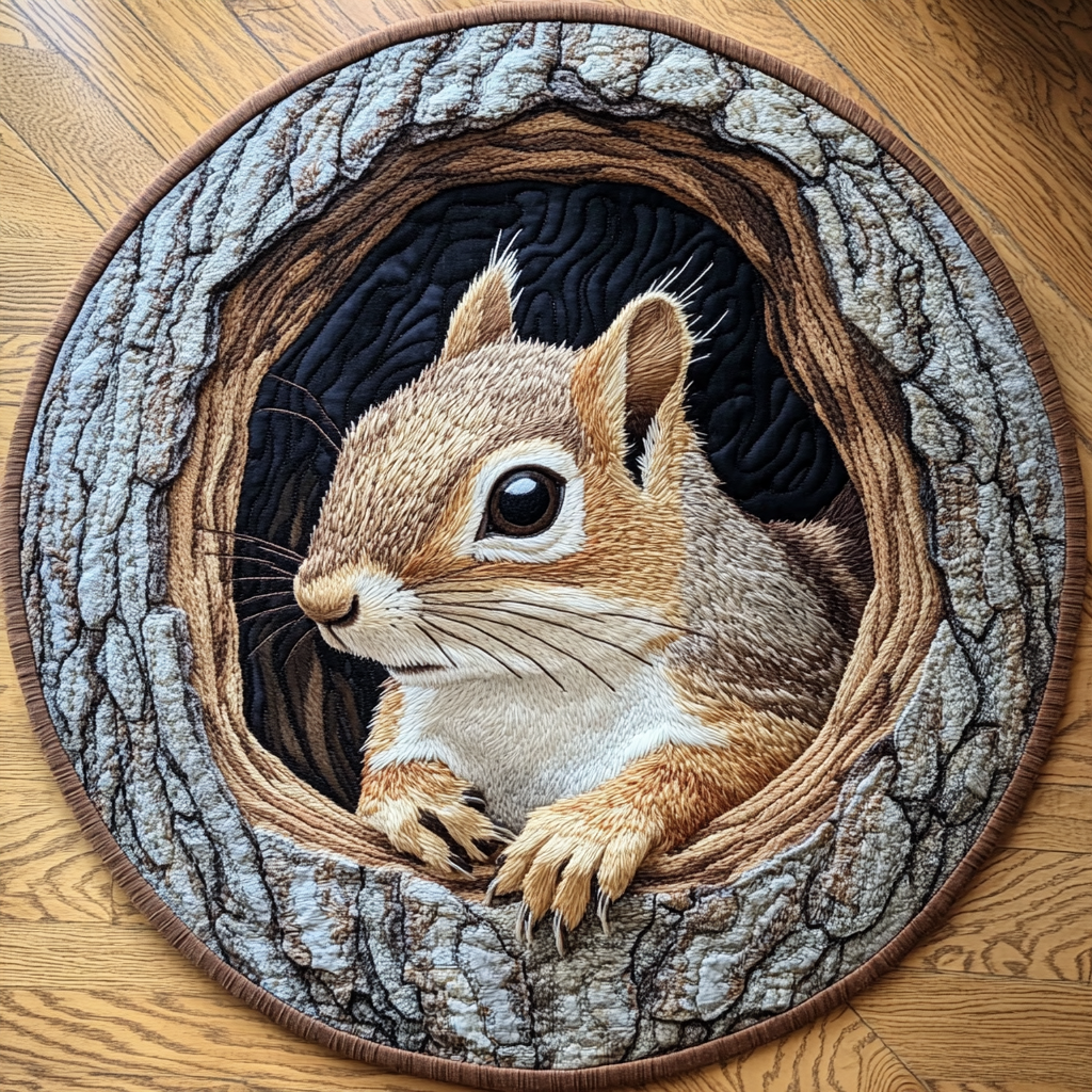 Forest Whispers Quilted Round Mat Home Decor Items Special Gift For Father