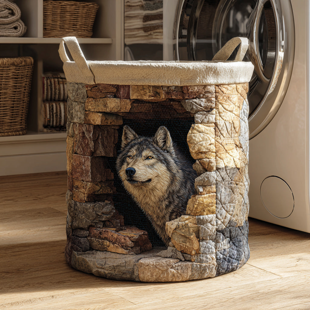 Forest Wolf Ambush Quilted Laundry Basket Unique Cool Laundry Basket Gifts For Dads Who Have Everything