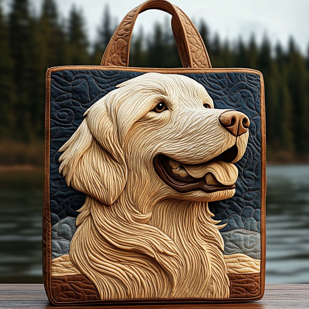 Forestlight Retriever Quilted Tote Bag Cool Tote Bags For Women Mothers Day Present Ideas