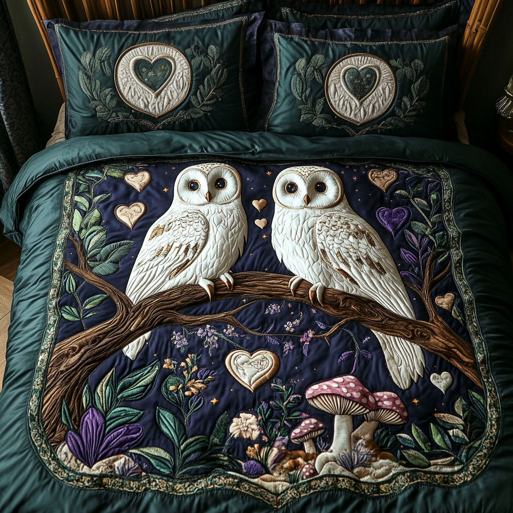 Forever Owls Quilted Bedding Set Unique Sheet Sets Owl Presents For Her