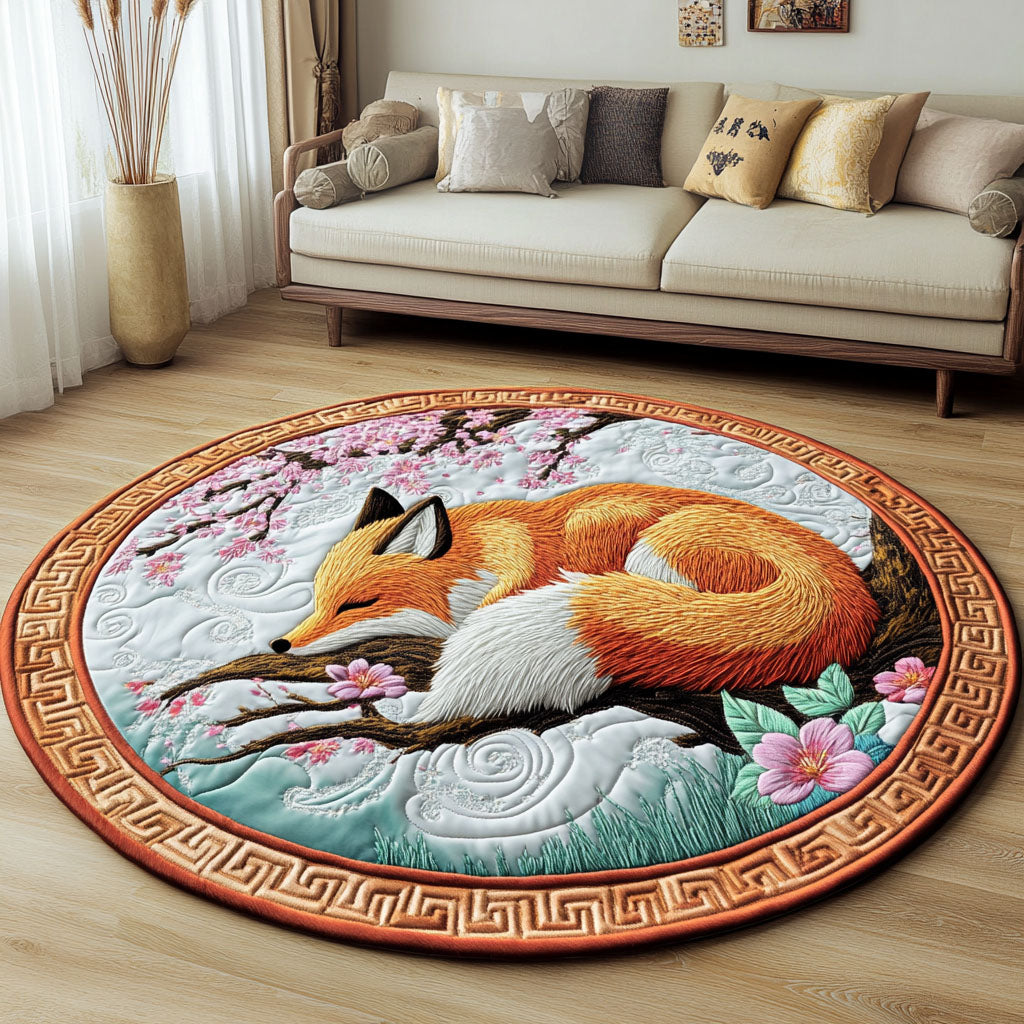 Foxfire Spirit Quilted Round Mat Rug With Circles Best Last Minute Mother's Day Gifts