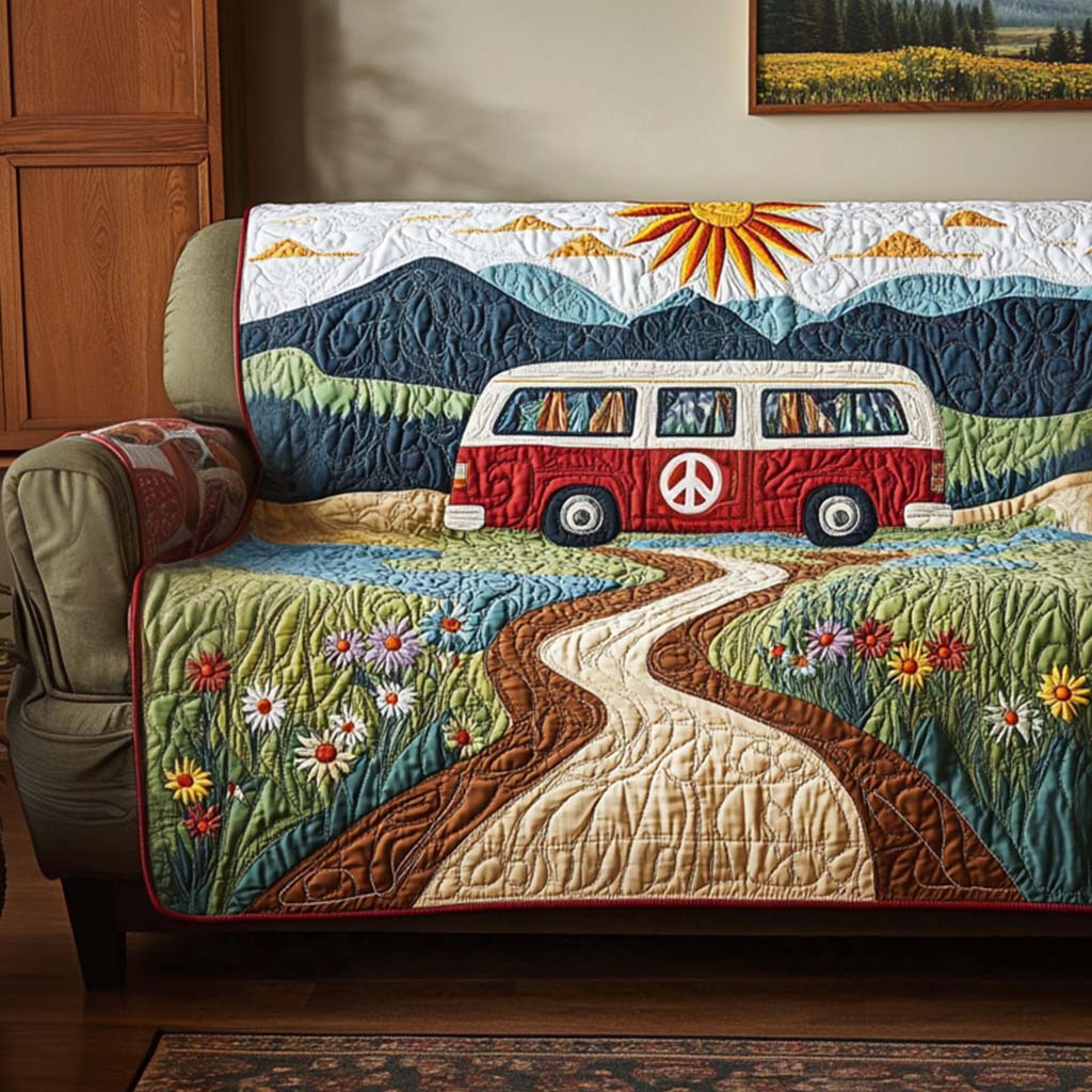 Free Spirit Quilted Sofa Cover Couch Seat Covers Hippie Christmas Gifts