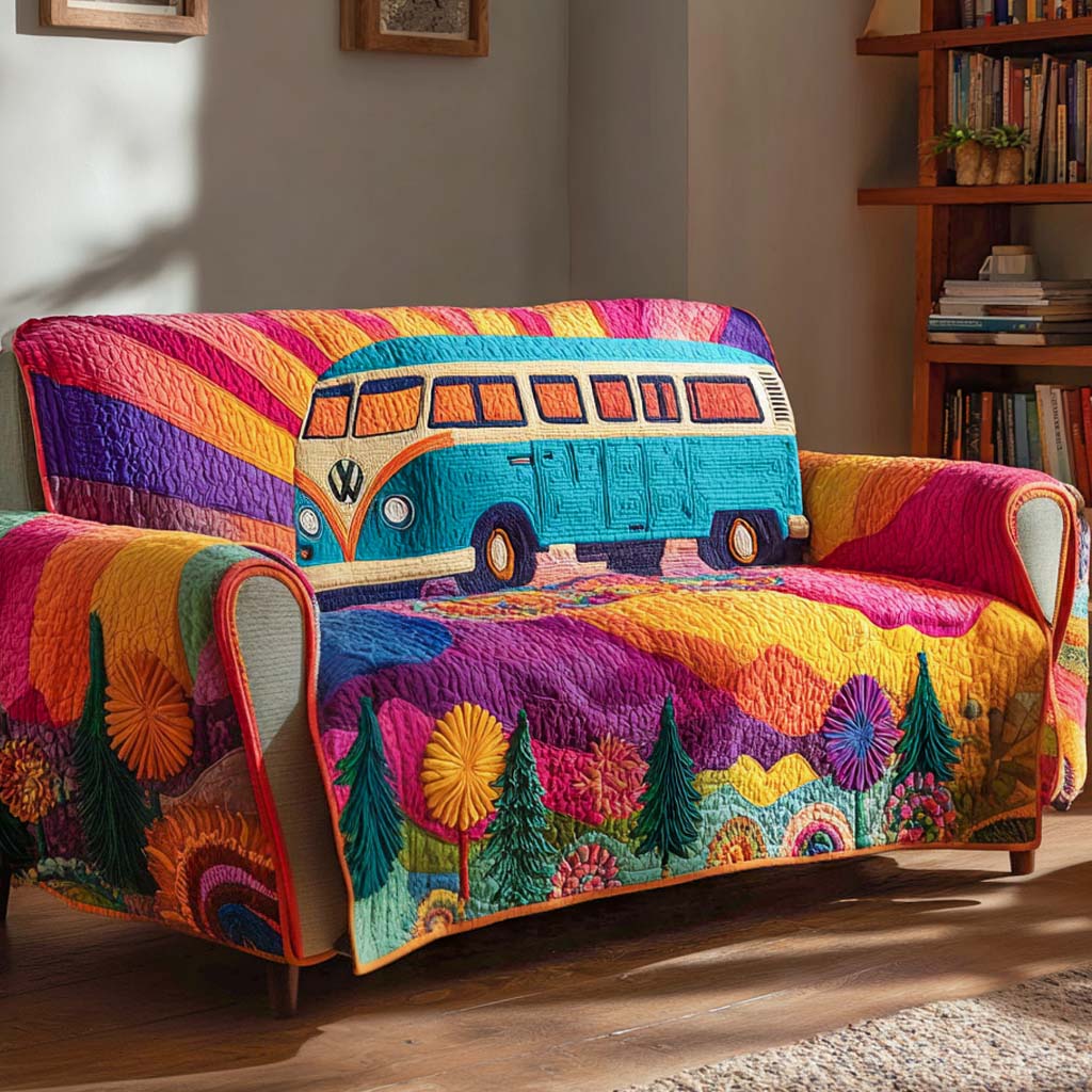 Freedom Ride Quilted Sofa Cover Lounge Room Decor Ideas Mother's Day Gifts For Grandma