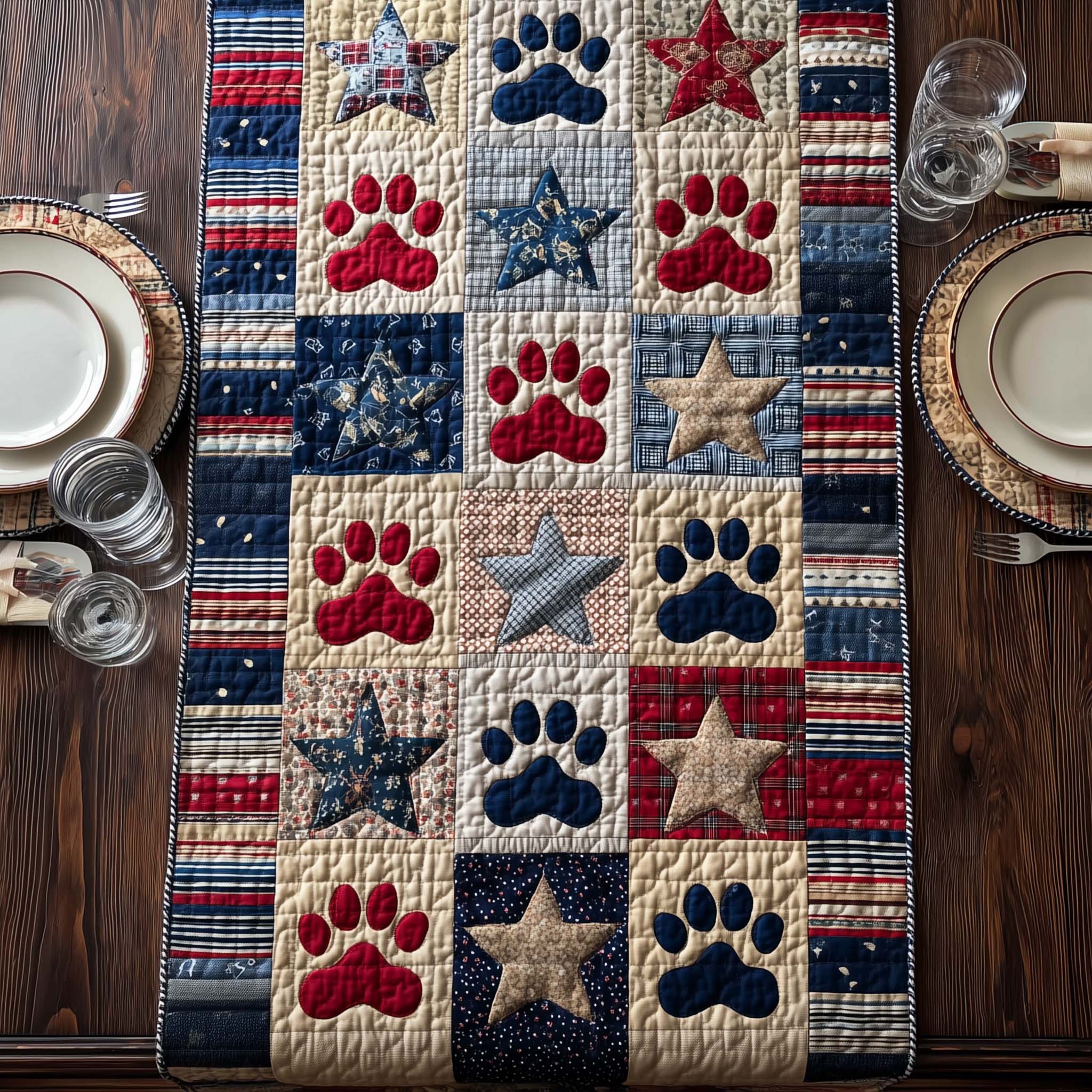 Freedom Valor Heritage Quilted Table Runner Fourth Of July Table Ideas 4Th Of July Gift Ideas