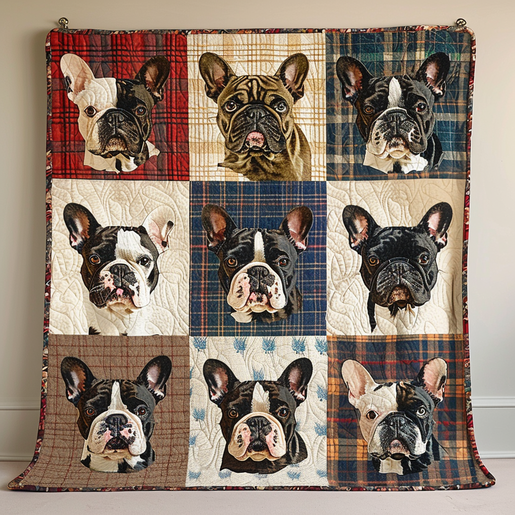 French Bulldog Patterned Quilted Blanket Bedroom Ideas Bulldog Owner Gifts