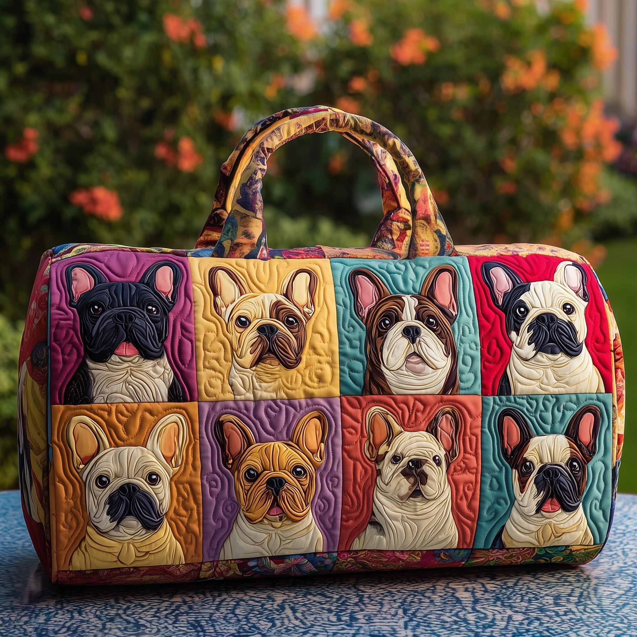 French Bulldog Quilted Duffle Bag Duffle Bag Womens Large Great Mother's Day Gifts