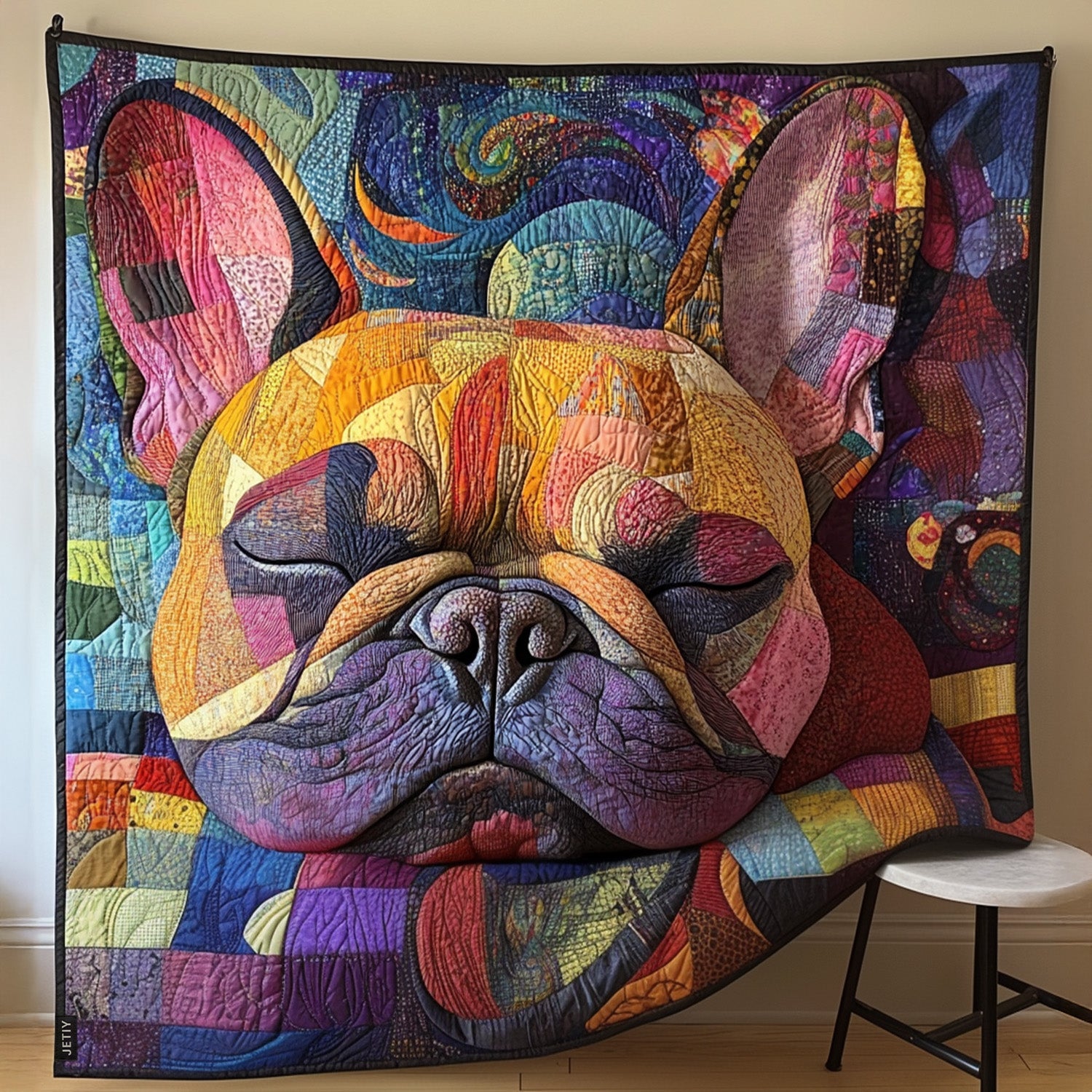 Frenchies Cozy Realm Quilted Blanket Best Sheets Ever French Bulldog Mom Gifts