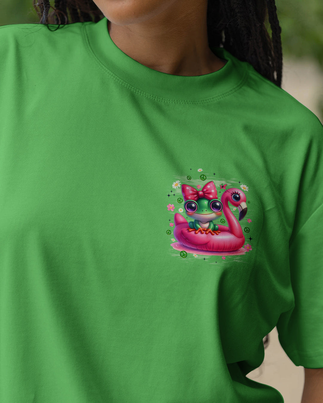 Frog Be You The World Will Adjust T-Shirt Colorful Frog With Flamingo Bow Merch Gift For Her