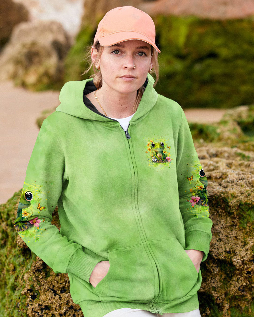 Frog Be You The World Will Adjust Zipper Hoodie Motivational Quote Pullover Gift For Wife