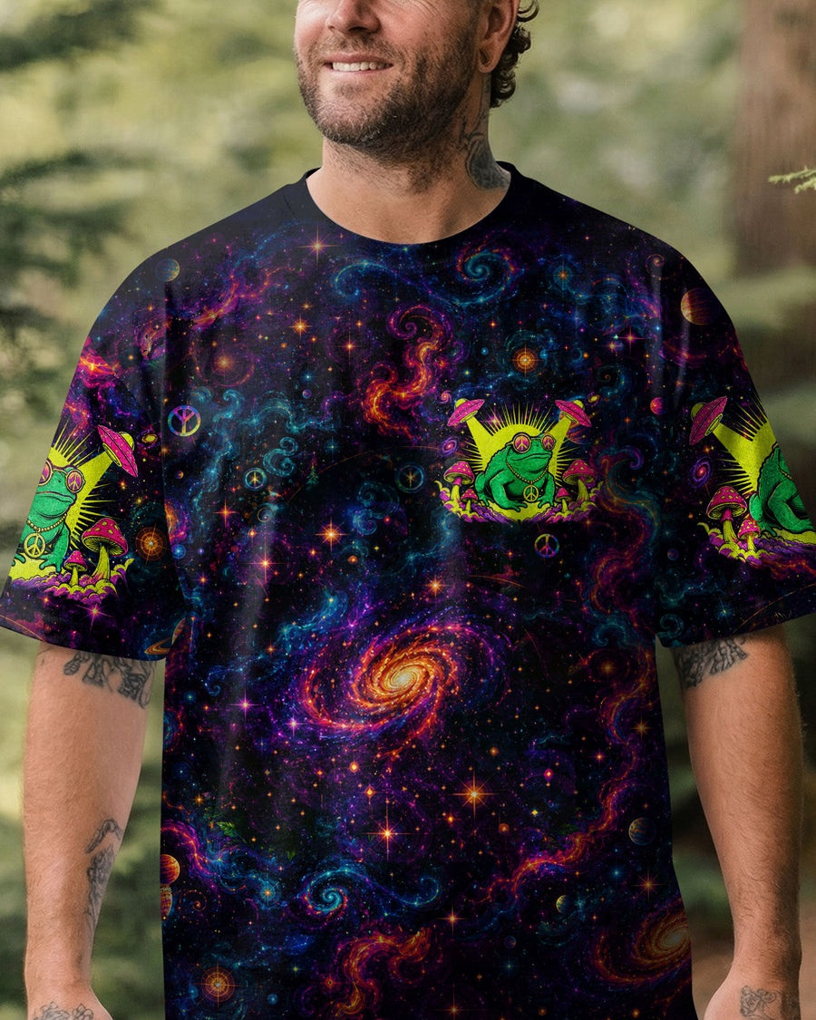 Frog Lick The Toad Meet The Aliens T-Shirt Funny Meme Merch Gift For Raver