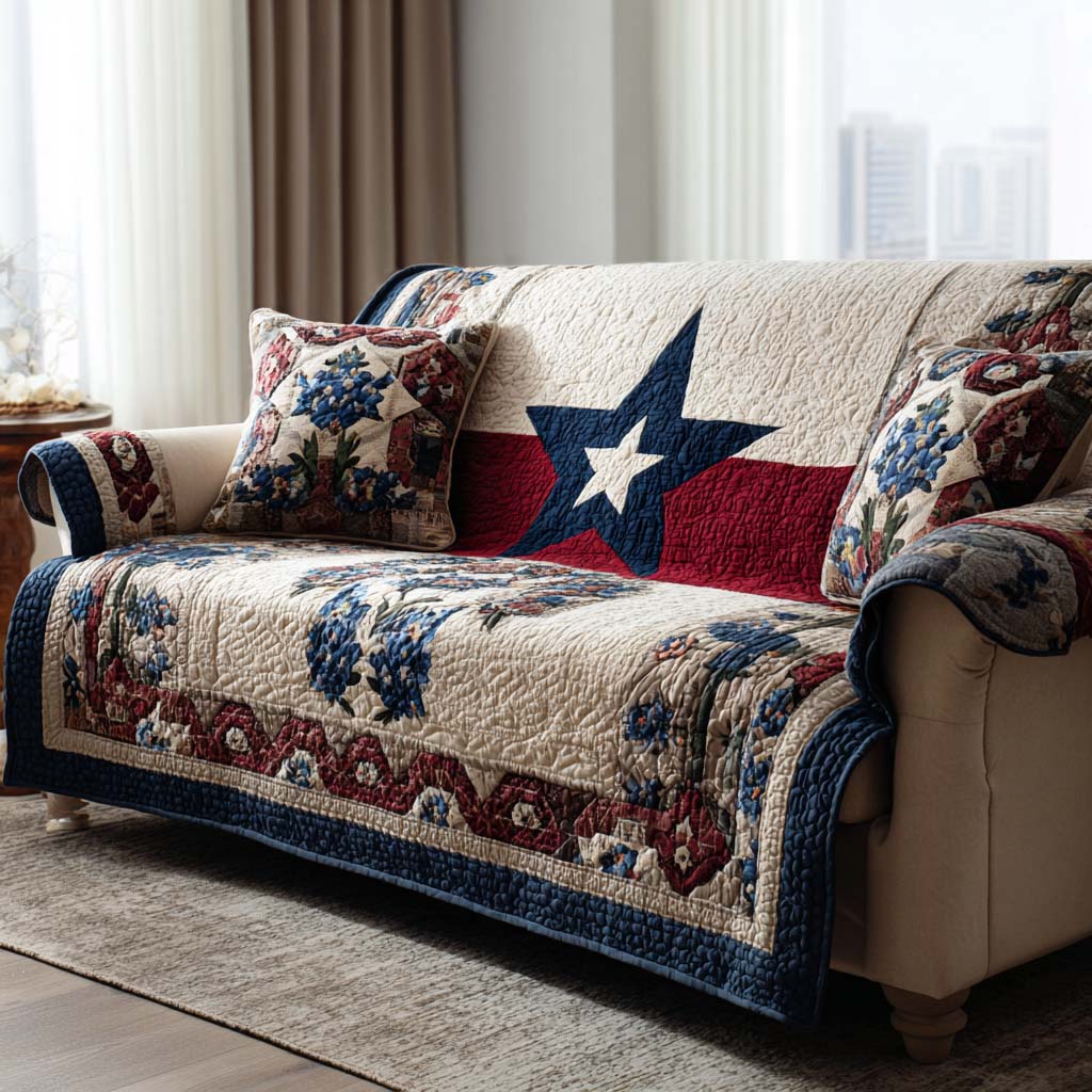 Frontier Star Quilted Sofa Cover Best Sofa Covers Texas Gifts For Women