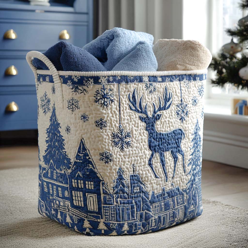 Frosted Antlers Quilted Laundry Basket Home Decor Styles Gifts To Get Your Mother In Law For Christmas
