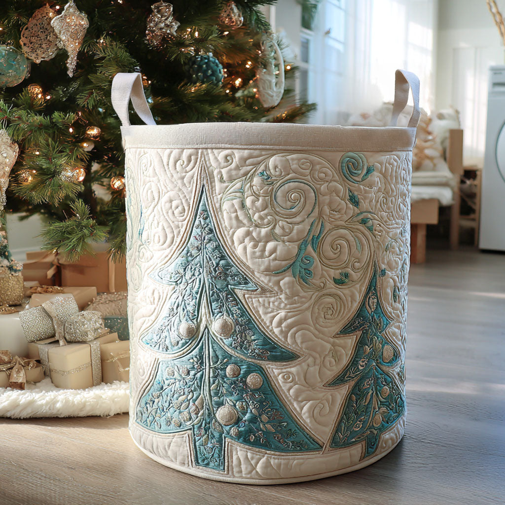 Frosted Joy Quilted Laundry Basket Best Laundry Hamper Daughter In Law Xmas Gifts