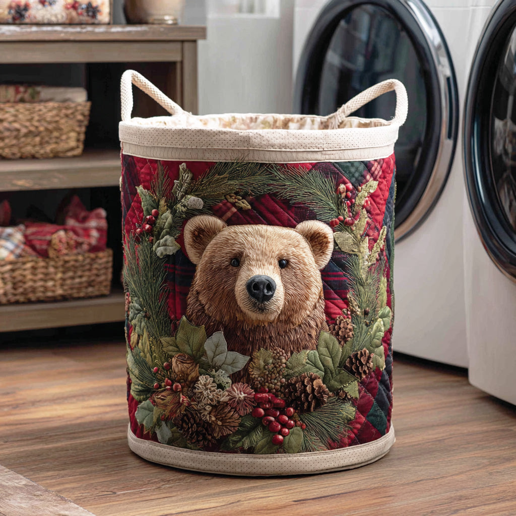 Frostwood Bear Quilted Laundry Basket Unusual Laundry Basket Family Christmas Present Ideas