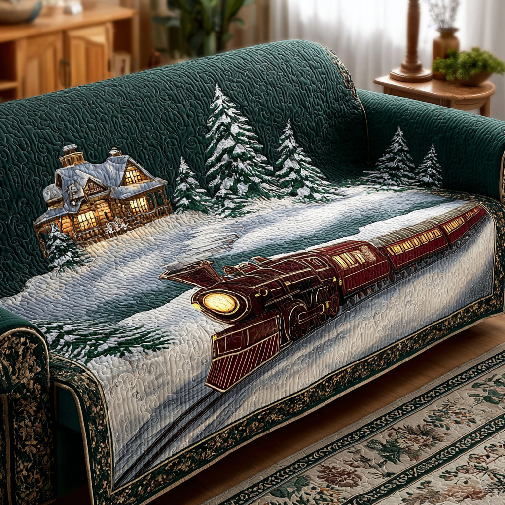 Frosty Whistle Quilted Sofa Cover Beautiful Sofa Covers Family Gift Basket Christmas