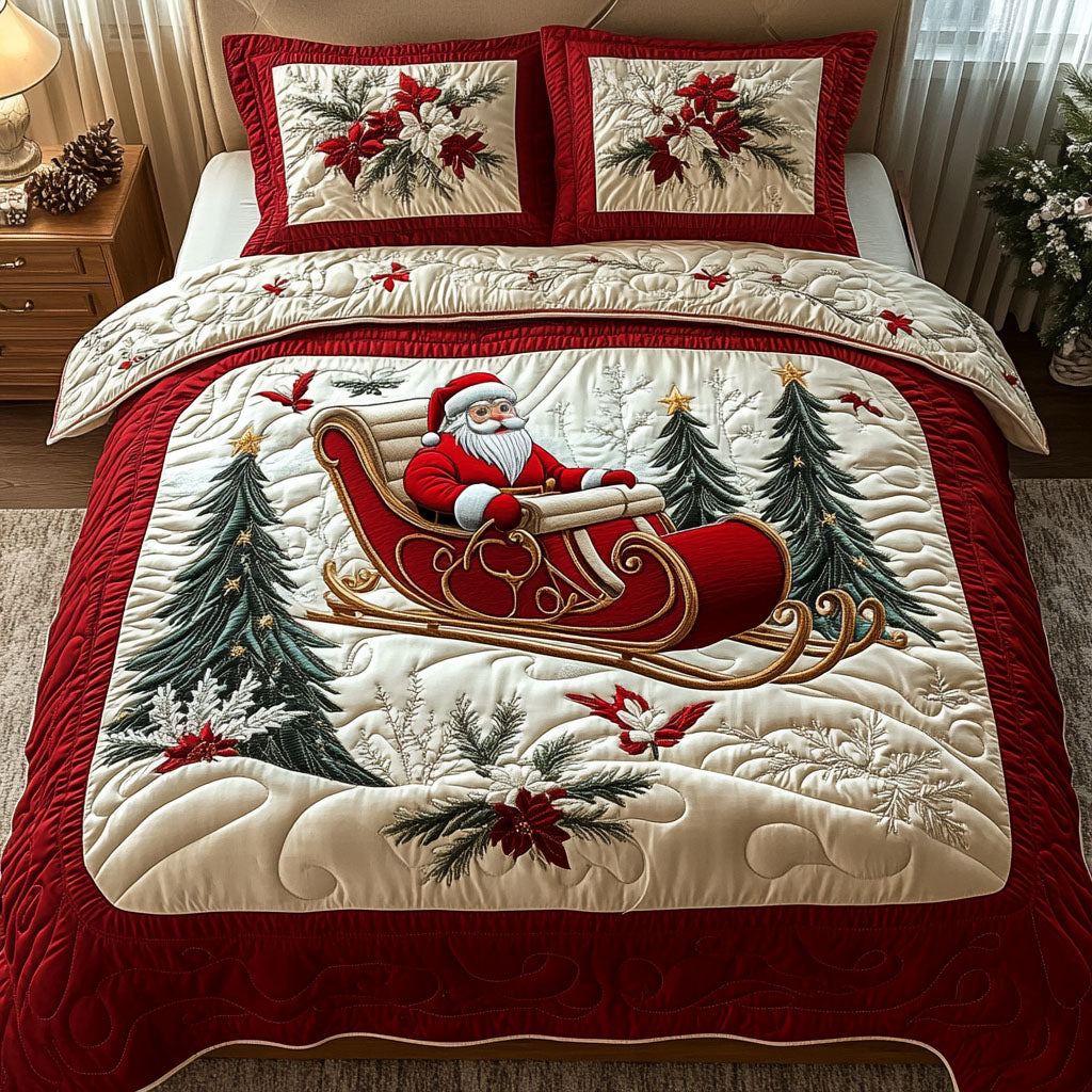 Frostys Enchanted Forest Quilted Bedding Set Holiday Duvet Cover Set Family Xmas Ideas