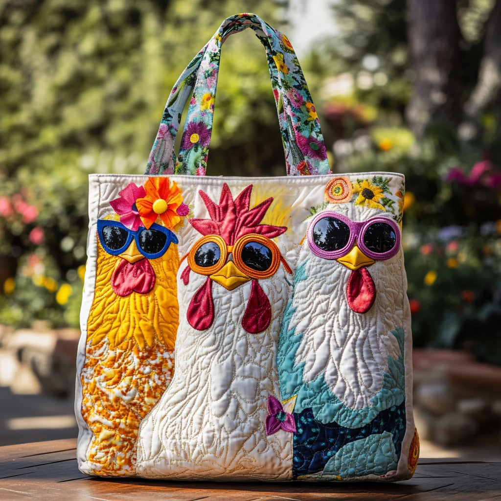 Funky Flock Quilted Tote Bag The Perfect Tote Bag Great Mother's Day Gifts For Mom