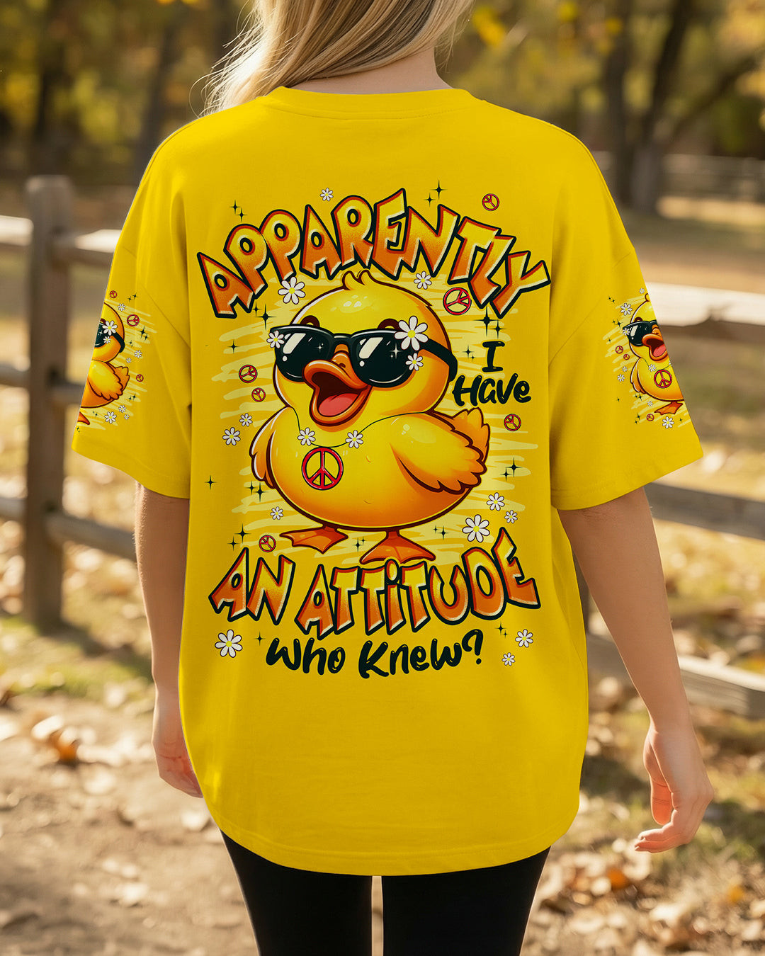 Funny Duck Apparently I Have An Attitude T-Shirt Cute Animal Clothing Gift For Duck Lovers