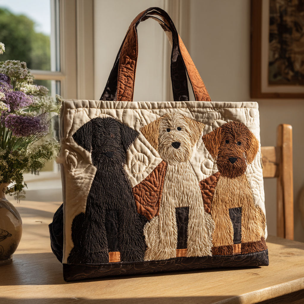 Furry Guardian Quilted Tote Bag Trendy Tote Mothers Day Gift For My Daughter