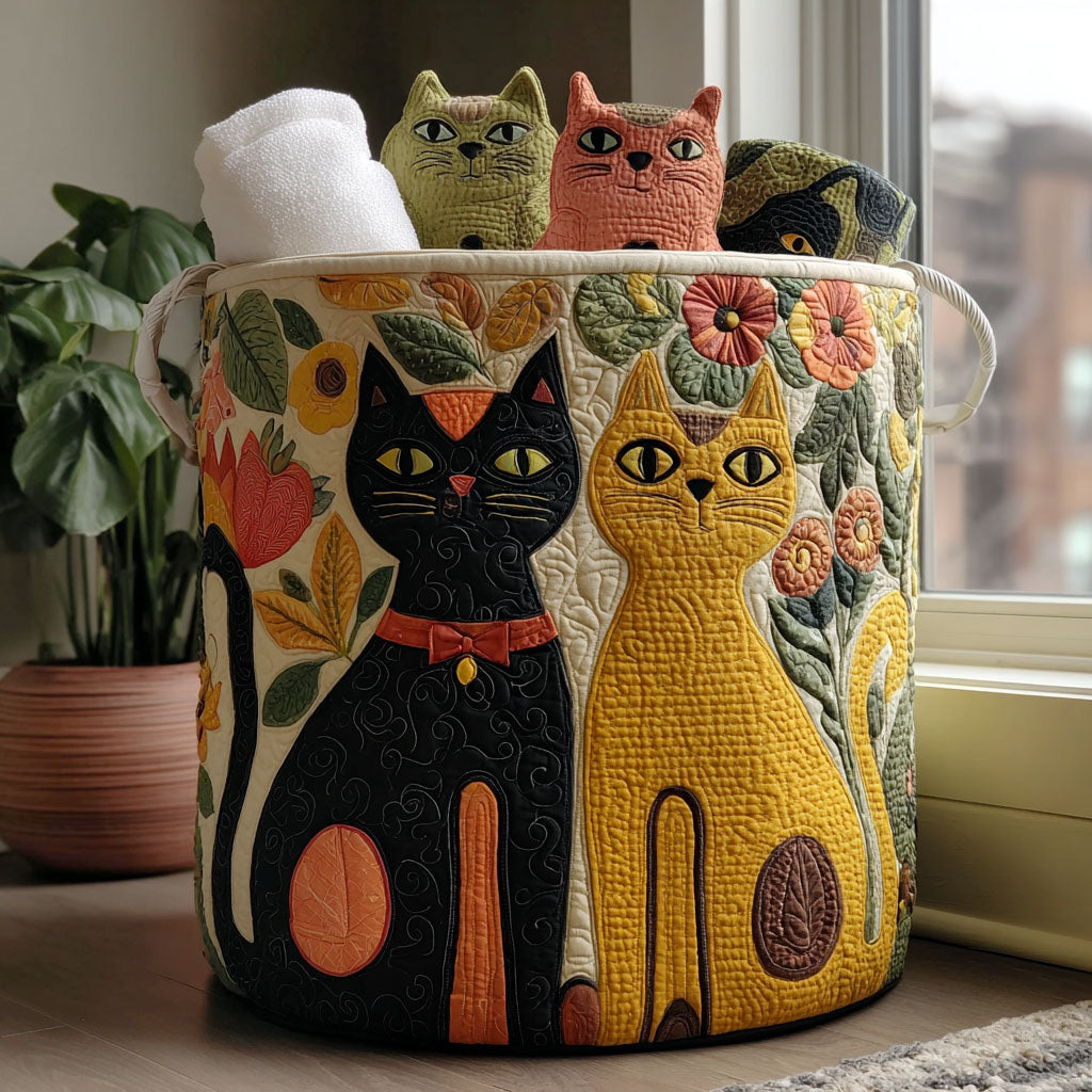Furry Haven Quilted Laundry Basket Unique Clothes Hamper Cool New Home Gifts