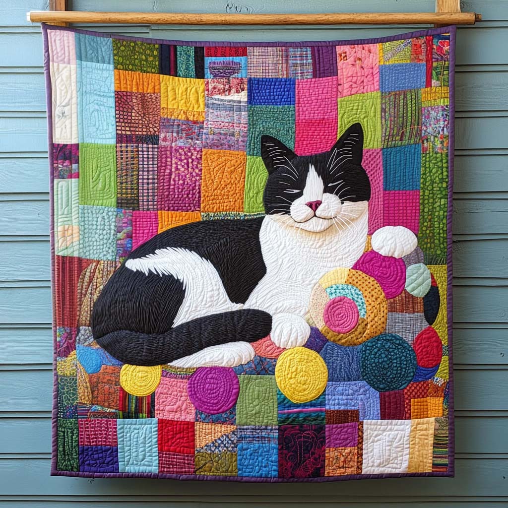 Garden Cats Quilted Blanket Bed Decor Ideas Cat Mom Gifts