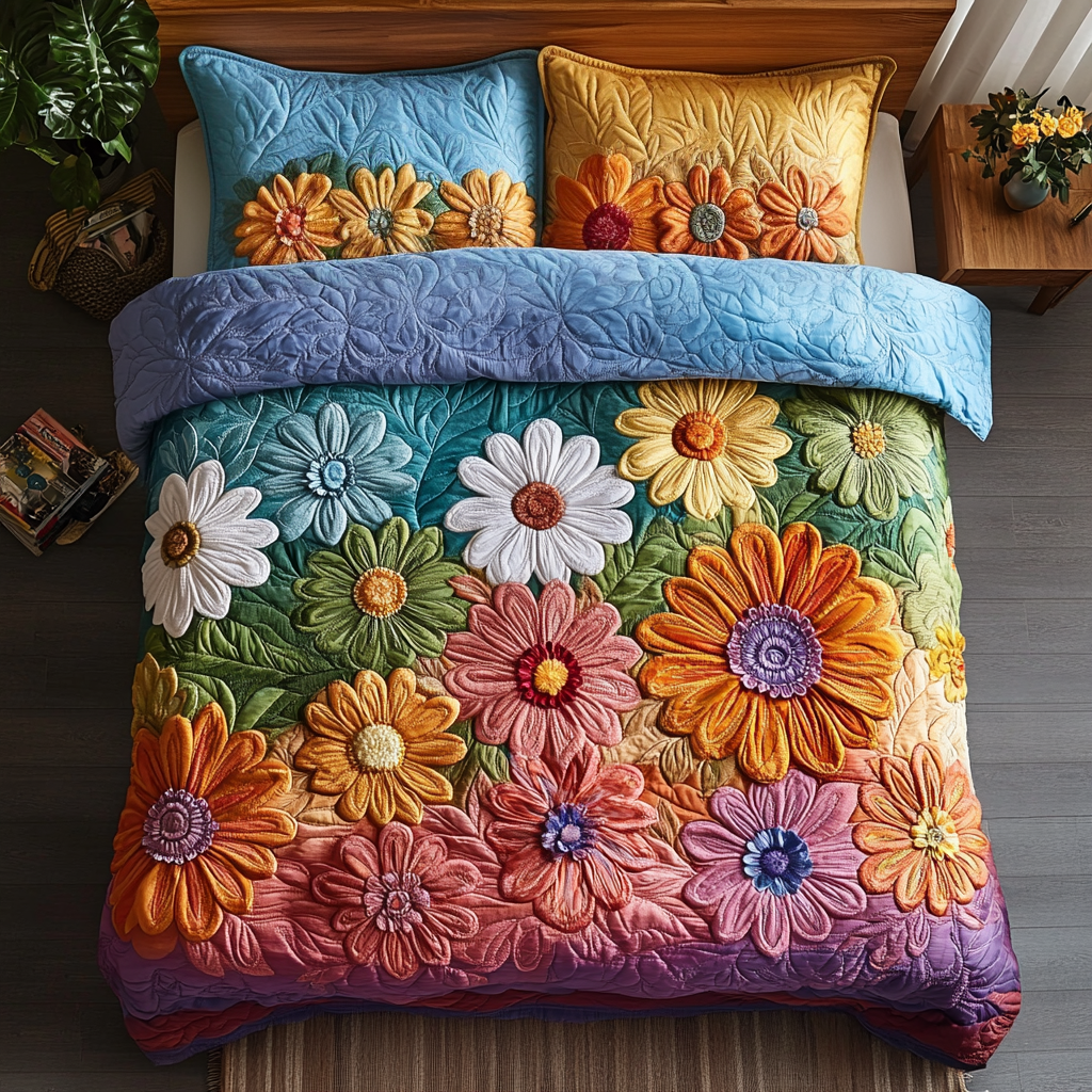 Garden Dreams Quilted Bedding Set Bedroom Decor Ideas Gifts For Dad Who Wants Nothing