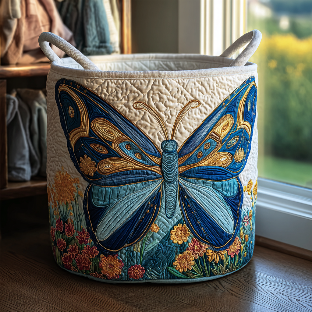 Garden Glider Quilted Laundry Basket Basket For Laundry Great Butterfly Lover Gifts