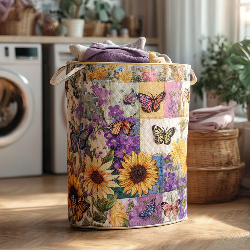 Garden Glider Quilted Laundry Basket Clothes Basket Storage Butterfly Christmas Gifts